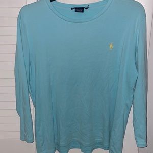 Blue and Yellow Ralph Lauren Long Sleeve Shirt. XL